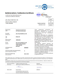 JBO DAkkS Calibration Certificate LD Option 1