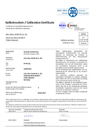 JBO DAkkS-Kalibrierschein GR Option 1